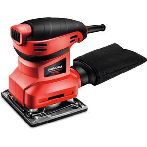 Lixadeira Orbital De 1 e 4 de Lixa Mondial Preto e Vermelho 180W FLO-01