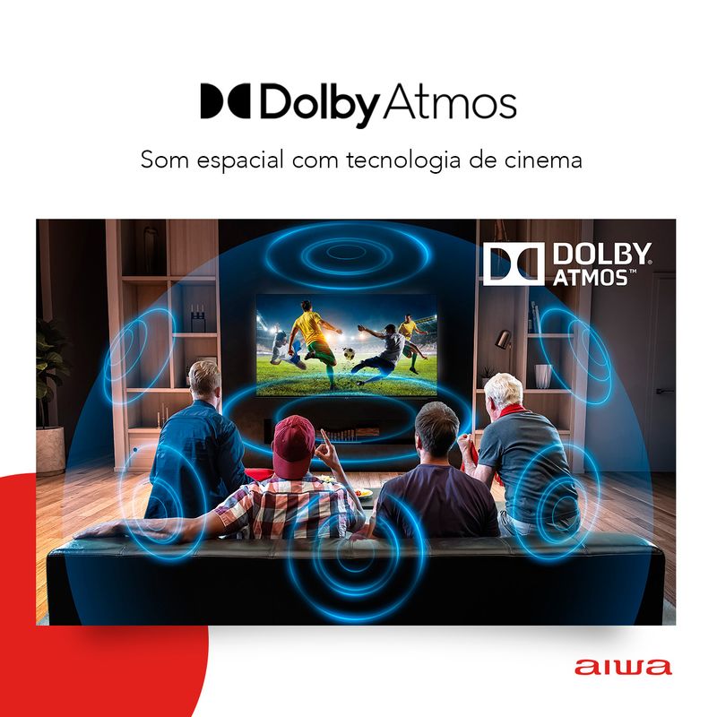 SmartTV Aiwa 55” Android, 4K, Borda Ultrafina, Dolby Vision & Atmos -  AWS-TV-55-BL-01