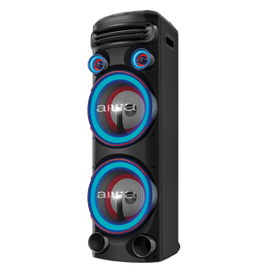 Torre de Som AIWA T2W -010W 2Woofers10" Bluetooth RGB USB FM DJ
